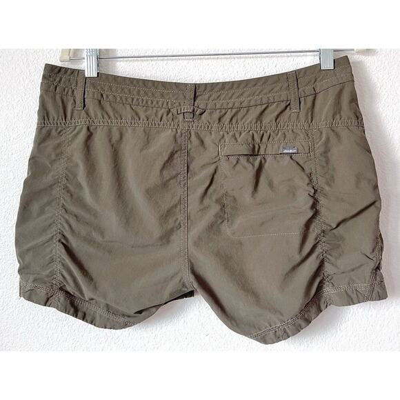 Eddie Bauer First Ascent Womens Size 8 Petite 8P Nylon Olive Green 4" Inseam - Picture 2 of 5